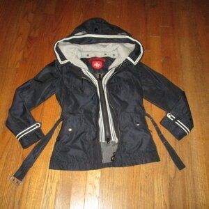 WELLENSTEYN Navy Zip Front Hooded Jacket